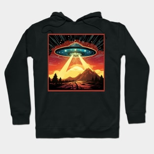 Vintage Comics UFO Encounters UFO Witness Cartoon Vintage Hoodie